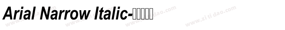 Arial Narrow Italic字体转换